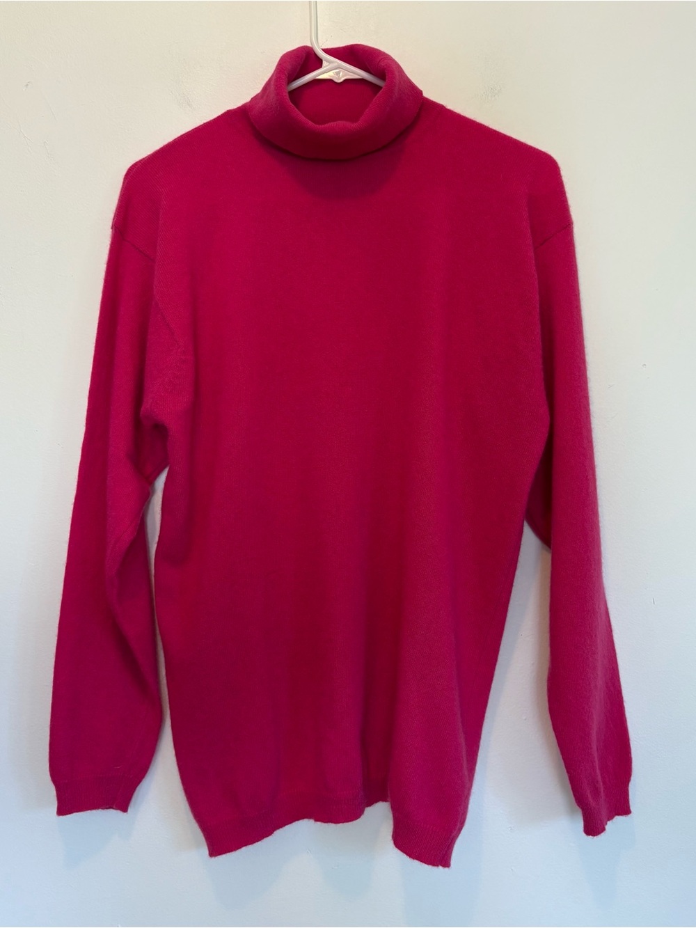 Vintage Lord & Taylor Cashmere Turtleneck Sweater Pink Large